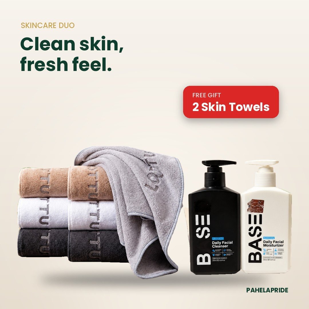 Skincare duo with FREE skin towels