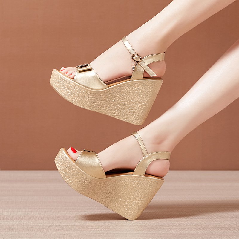 18780058120_812991225 Ultra high heel wedge sandals women's summer wear 2025. - Image 4