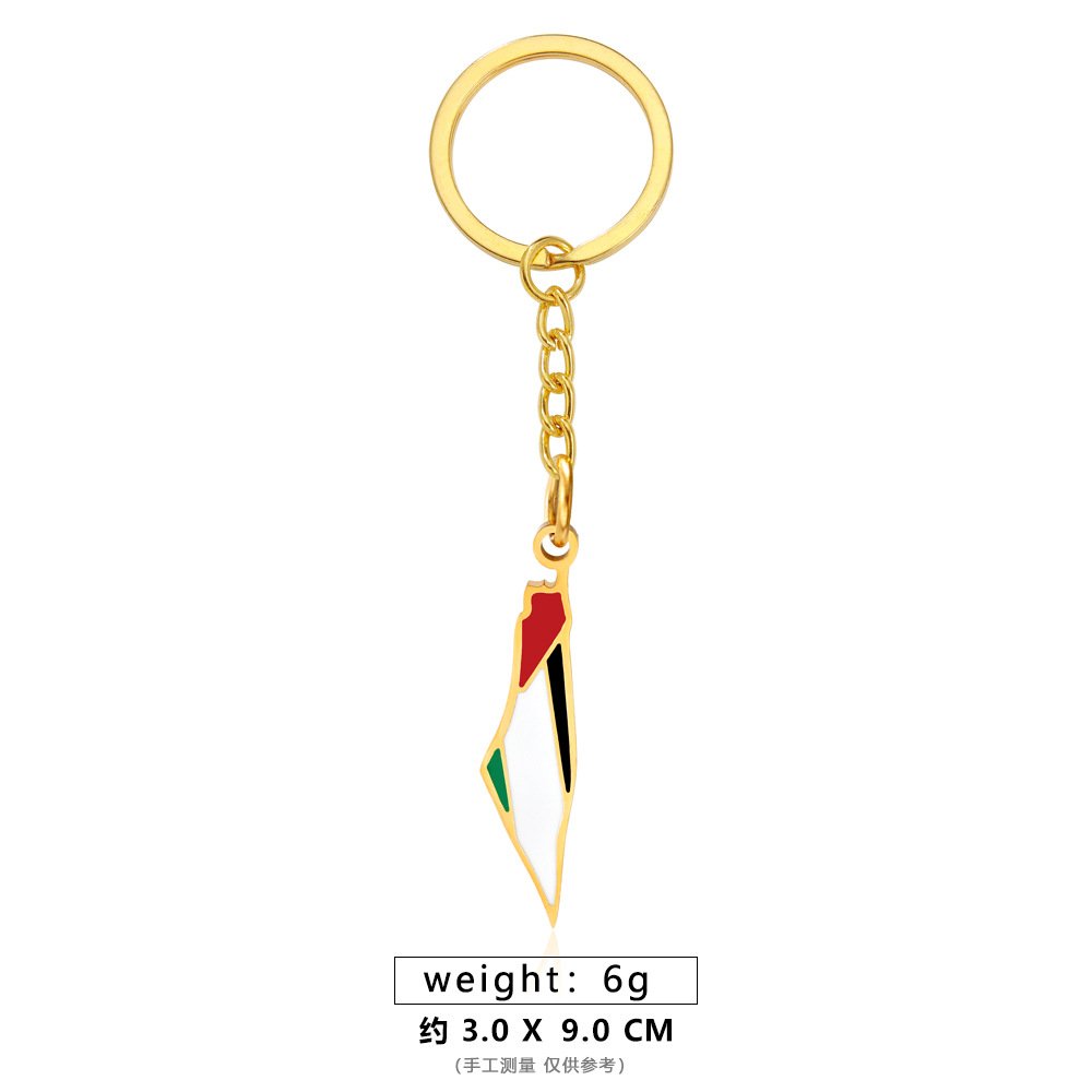 主图-12 Palestine Map , Flag , hand Key rings - Image 8