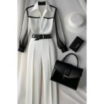 Popular two-piece set for spring, summer and autumn new fashion long-sleeved top + high-waisted pants