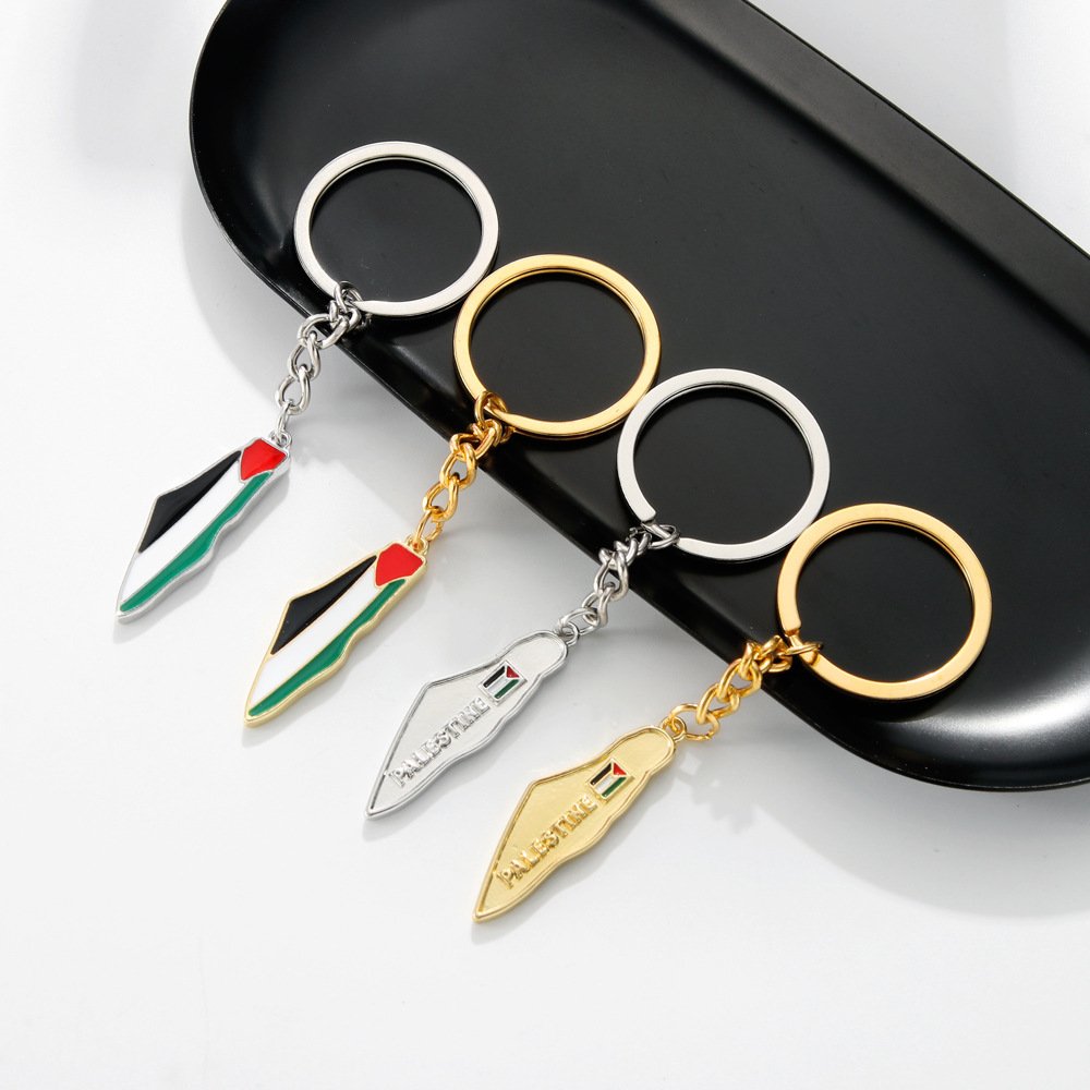主图-3 Palestine Map , Flag , hand Key rings - Image 16