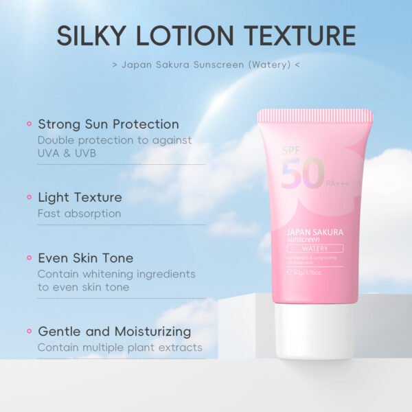 LAIKOU Japan Sakura sunscreen SPF 50 PA+++ - Image 6