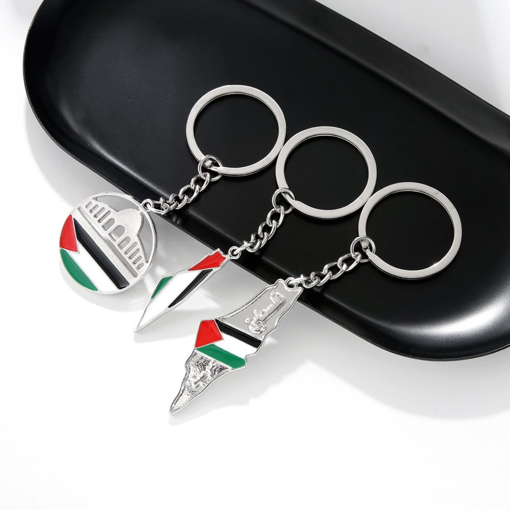 主图-5 Palestine Map , Flag , hand Key rings