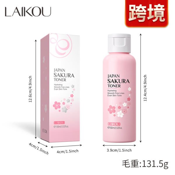 LAIKOU Sakura Toner 100ml Hydrating Moisturizing Lotion Cross-border Manufacturers Spot Brighten Complexion - Image 2