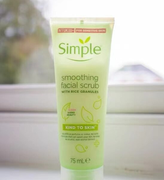 British Simple Cleansing Facial Scrub Skin Whitening, Soft Skin, Exfoliating Dead Skin Cells, 75ml and Delicate