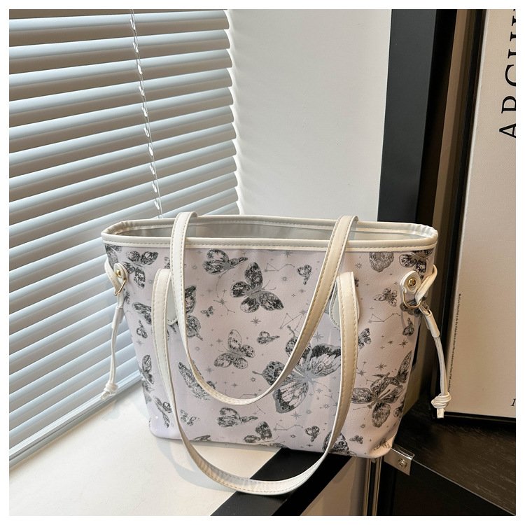 black Butterfly big bag women's new high-end large-capacity tote bag casual temperament shoulder bag