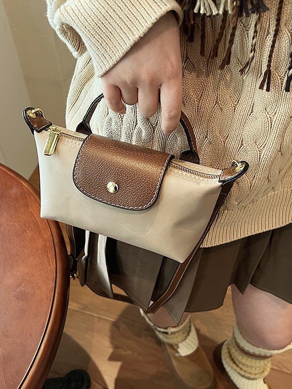 主图-3 Retro fashion versatile women's bags, one-shoulder, cross-body hand-carrying, high-end nylon dumpling bags - Image 6