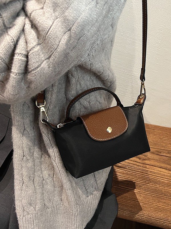 主图-5 Retro fashion versatile women's bags, one-shoulder, cross-body hand-carrying, high-end nylon dumpling bags - Image 4