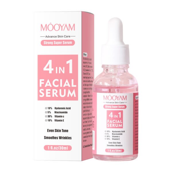Mooyam 4 In 1 Face Serum Essence Hyaluronic Acid, Niacinamide, Vitamin C, Vitamin E 4-in-1 Serum - Even Skin Tone