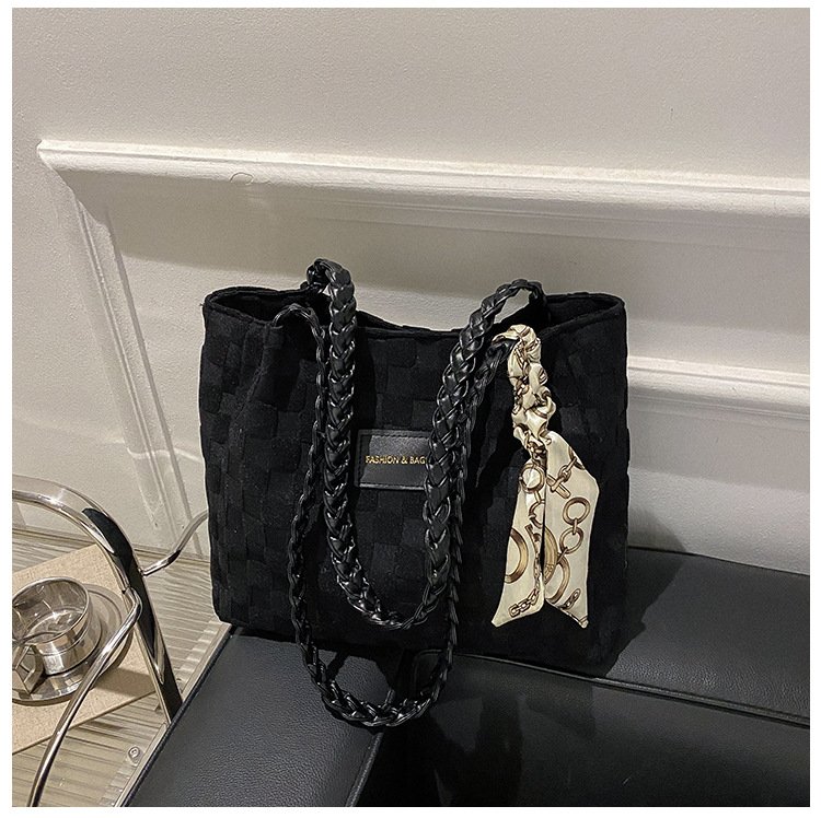 主图-7 New large-capacity bag women's casual foreign style canvas shoulder bag - Image 5