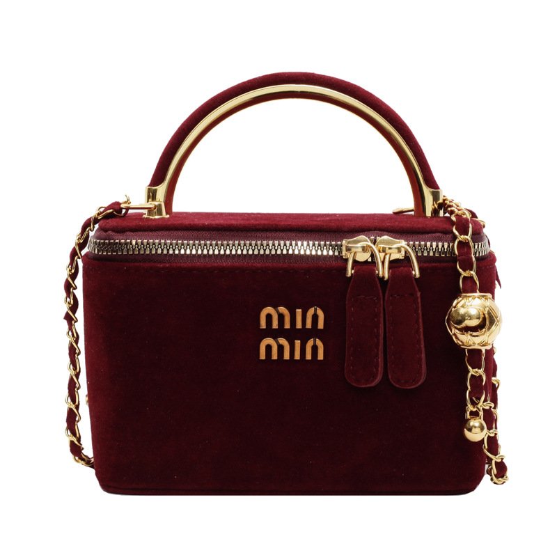 主图-8 min min |2025The new French box bag is niche luxury women's shoulder bag, crossbody bag, personality and versatile mini handy - Image 9