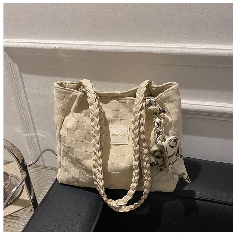 主图-9 New large-capacity bag women's casual foreign style canvas shoulder bag - Image 4