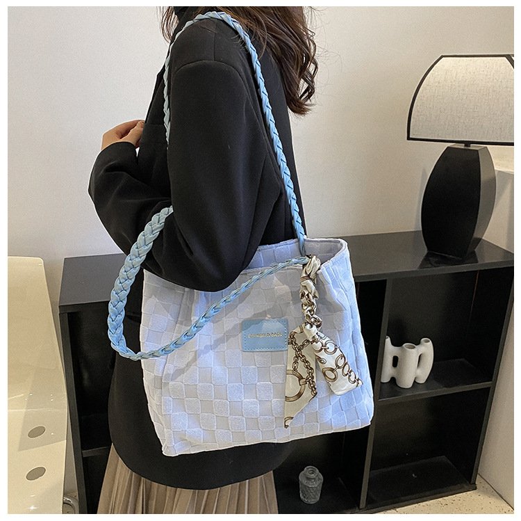 详情-15 New large-capacity bag women's casual foreign style canvas shoulder bag - Image 3