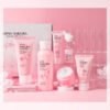 LAIKOU Sakura Skincare Six Piece Cleansing, Serum, Eye Cream, Cream, Toner, Sunscreen.