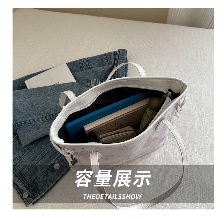 详情-7 Butterfly big bag women's new high-end large-capacity tote bag casual temperament shoulder bag - Image 7