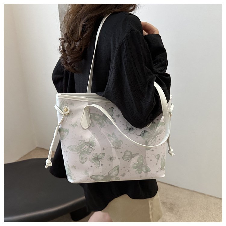 详情-9 Butterfly big bag women's new high-end large-capacity tote bag casual temperament shoulder bag - Image 5