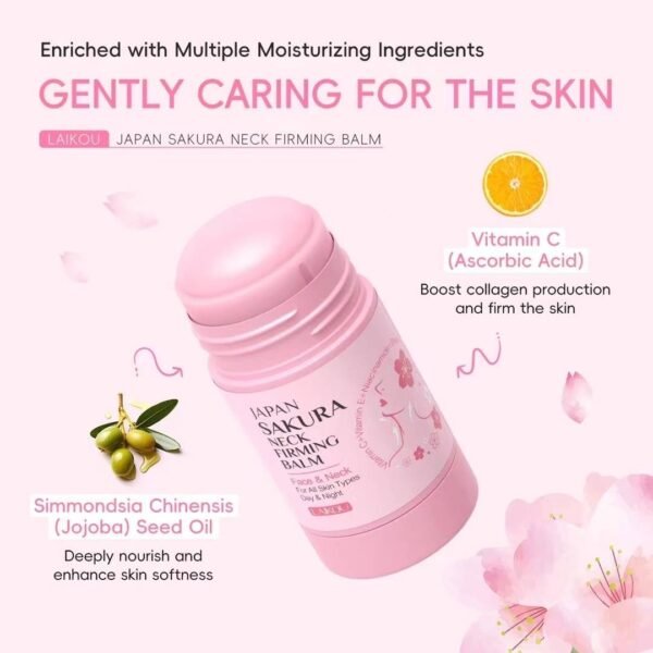 Neck Renaissance: 10s Silk Architect✨】 🌸 Sakura Bloom Tech ✨ C-Lift Matrix → Melts into cashmere dew → Erases crepe crinkles → Builds anti-gravity velvet rampart For screen-weary souls — elegance reborn with every twist - Image 2