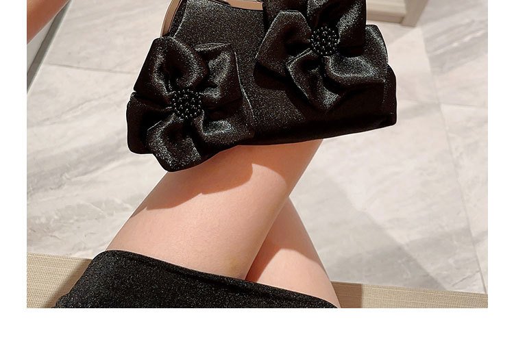 详情-16 Elegant White Floral Satin Evening Clutch Bag - Image 8