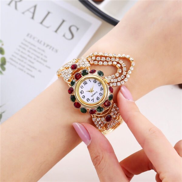 Douyin New Korean Diamond Digital Watch Bracelet - Image 2