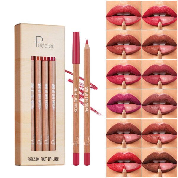 PUDAIER 12-Color Matte Lipstick & Liner Set