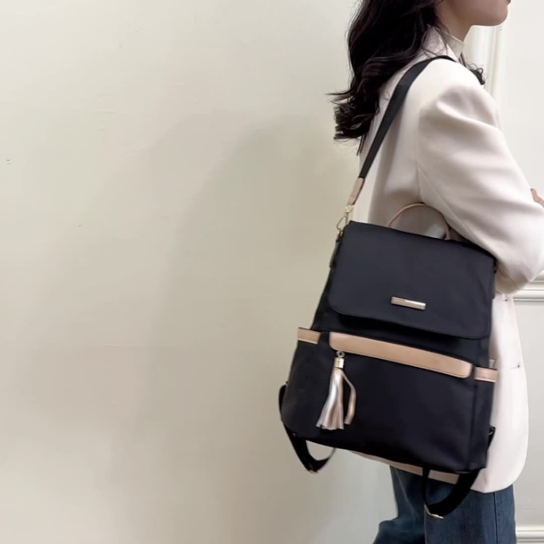 主图-1 Korean Anti-Theft Nylon Backpack - Image 2