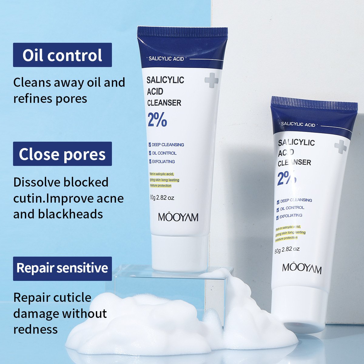 主图-2 Mooyam Salicylic Acid + B5 Purifying Cleanser - Image 2