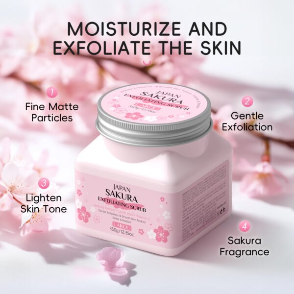 LAIKOU Sakura Blossom Smoothing Scrub • 350g - Image 6