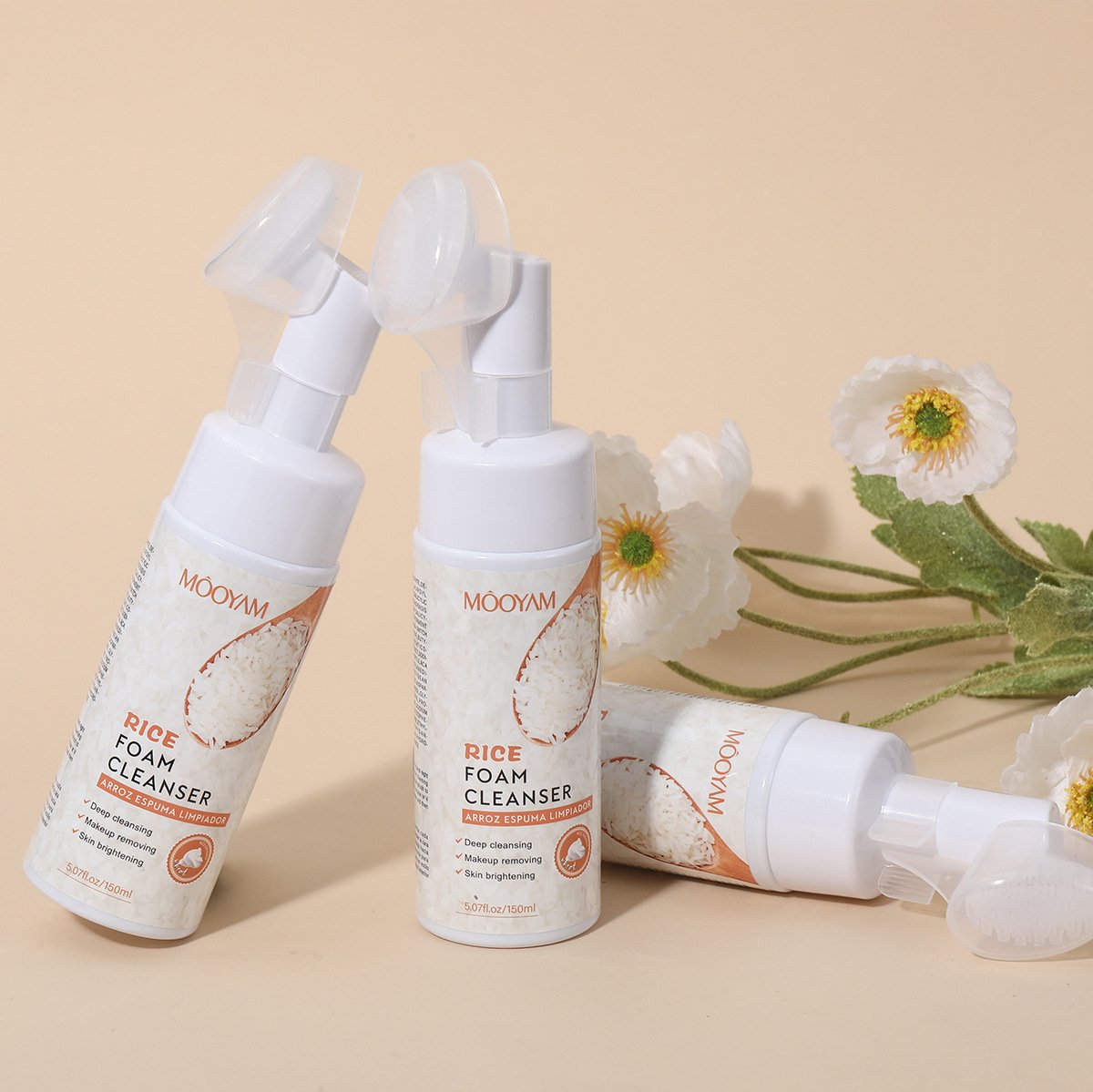主图-4 Mooyam Rice Brightening Foam Cleanser - Image 6