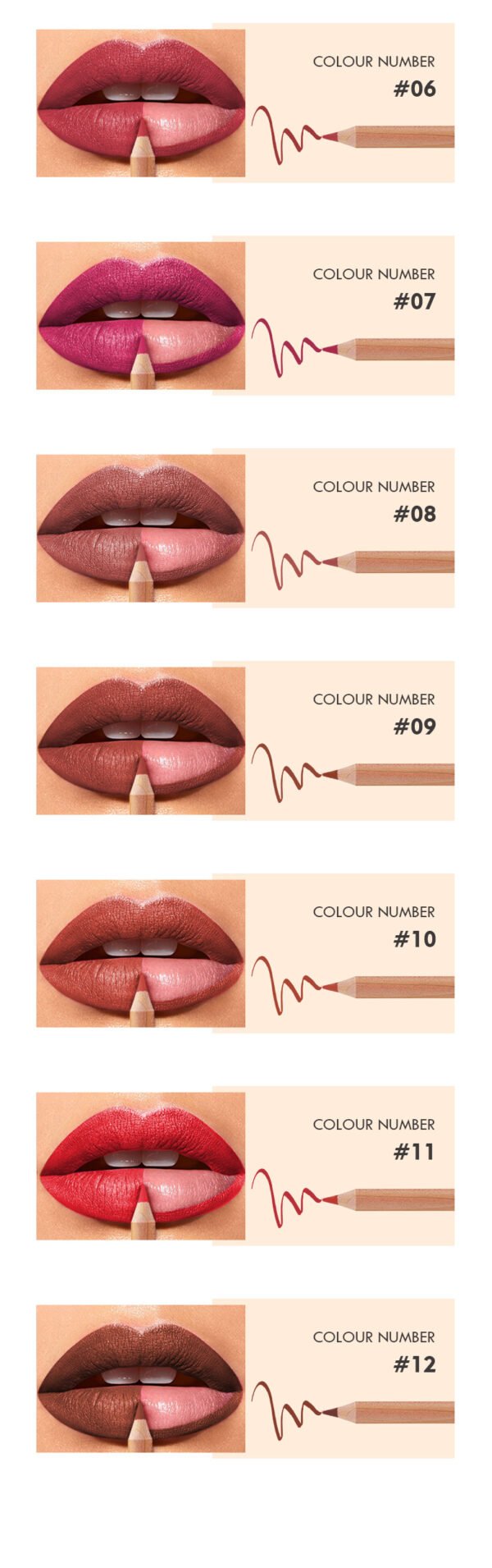 PUDAIER 12-Color Matte Lipstick & Liner Set - Image 5