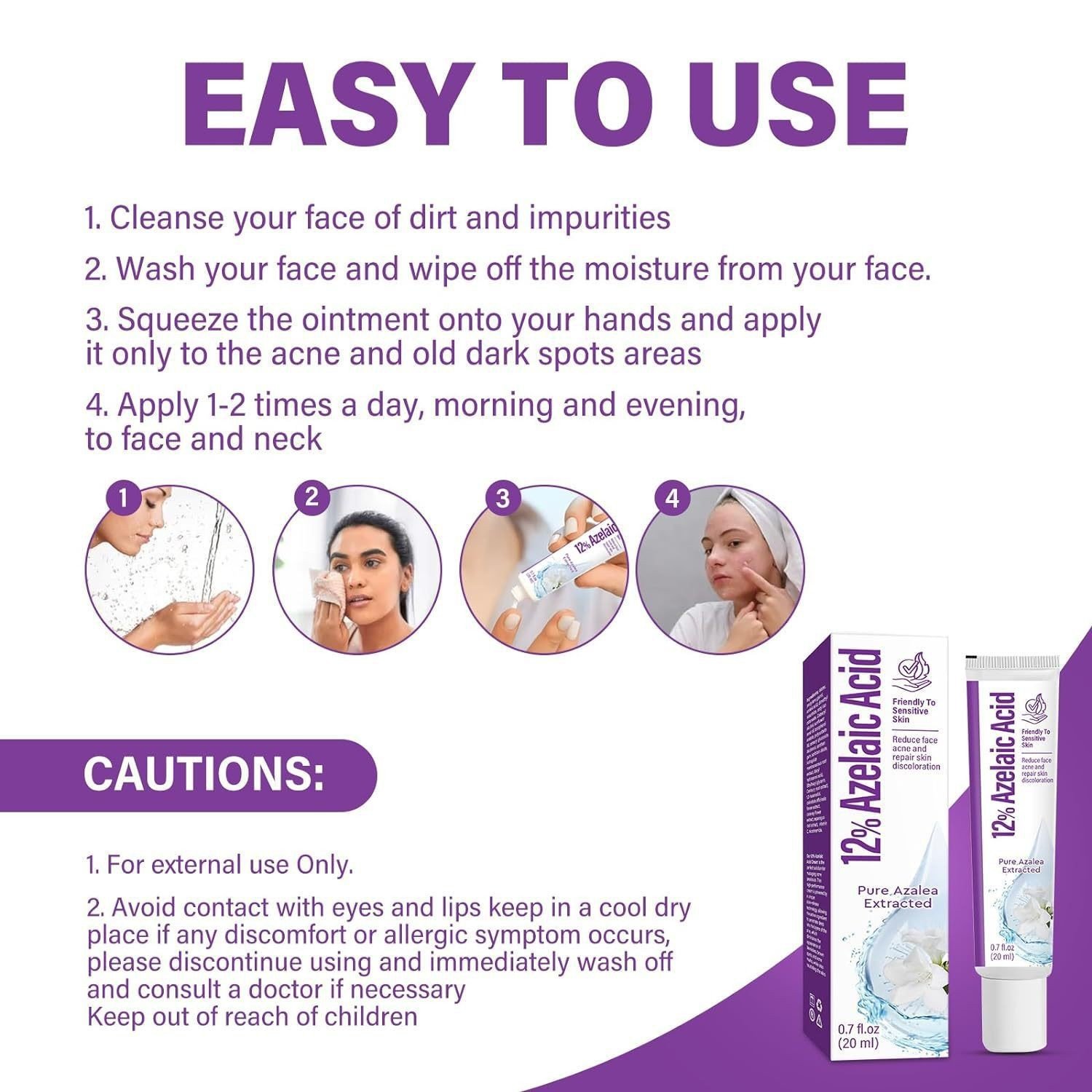 详情-4 Azelaic Acid 12% Clarifying Essence Closed Comedones • Blackheads • Acne • Hydration Booster - Image 6