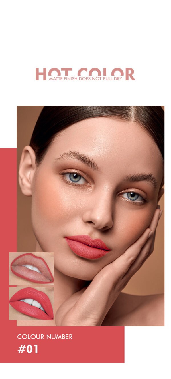 PUDAIER 12-Color Matte Lipstick & Liner Set - Image 13