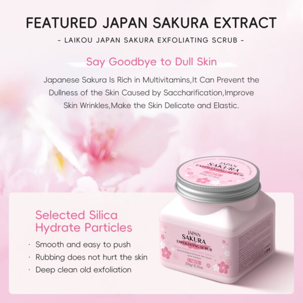 LAIKOU Sakura Blossom Smoothing Scrub • 350g - Image 5