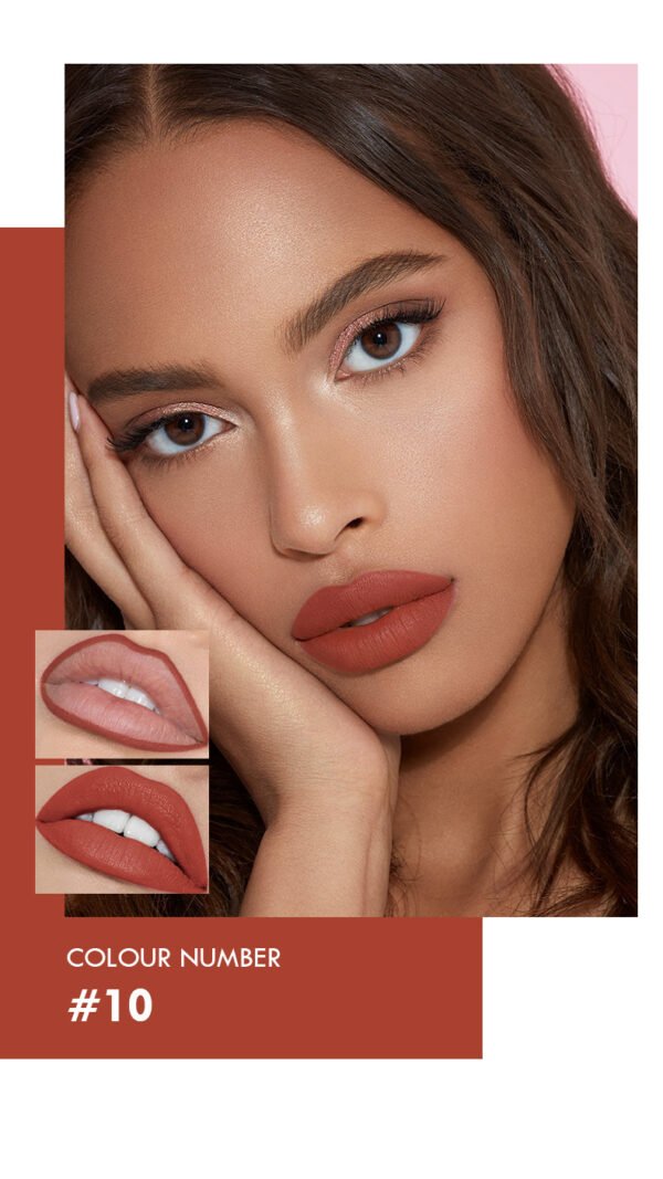 PUDAIER 12-Color Matte Lipstick & Liner Set - Image 3