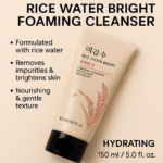 missha rice water bright foaming cleanser (150ml)