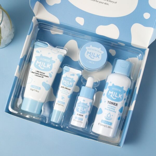 Laikou Milk 5-in-1 Skincare Set – Hydrating & Moisturizing Facial Care