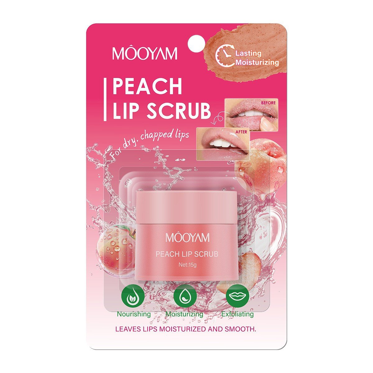 mooyam peach lip scrub – soft, sweet & smooth lips mooyam peach lip scrub – soft, sweet & smooth lips