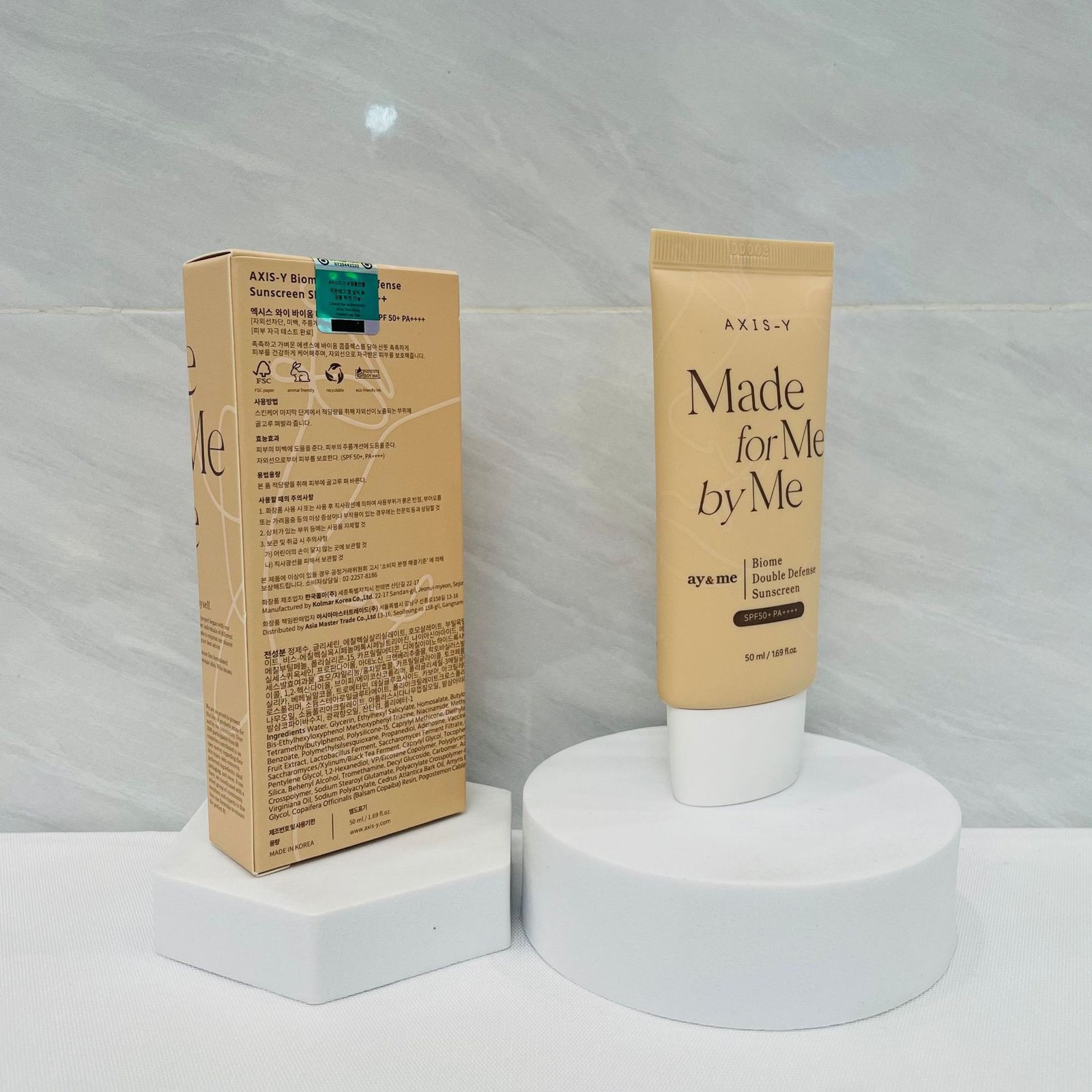 axis y “made for me by me” biome double defense sunscreen spf50+ pa++++ axis y “made for me by me” biome double defense sunscreen spf50+ pa++++