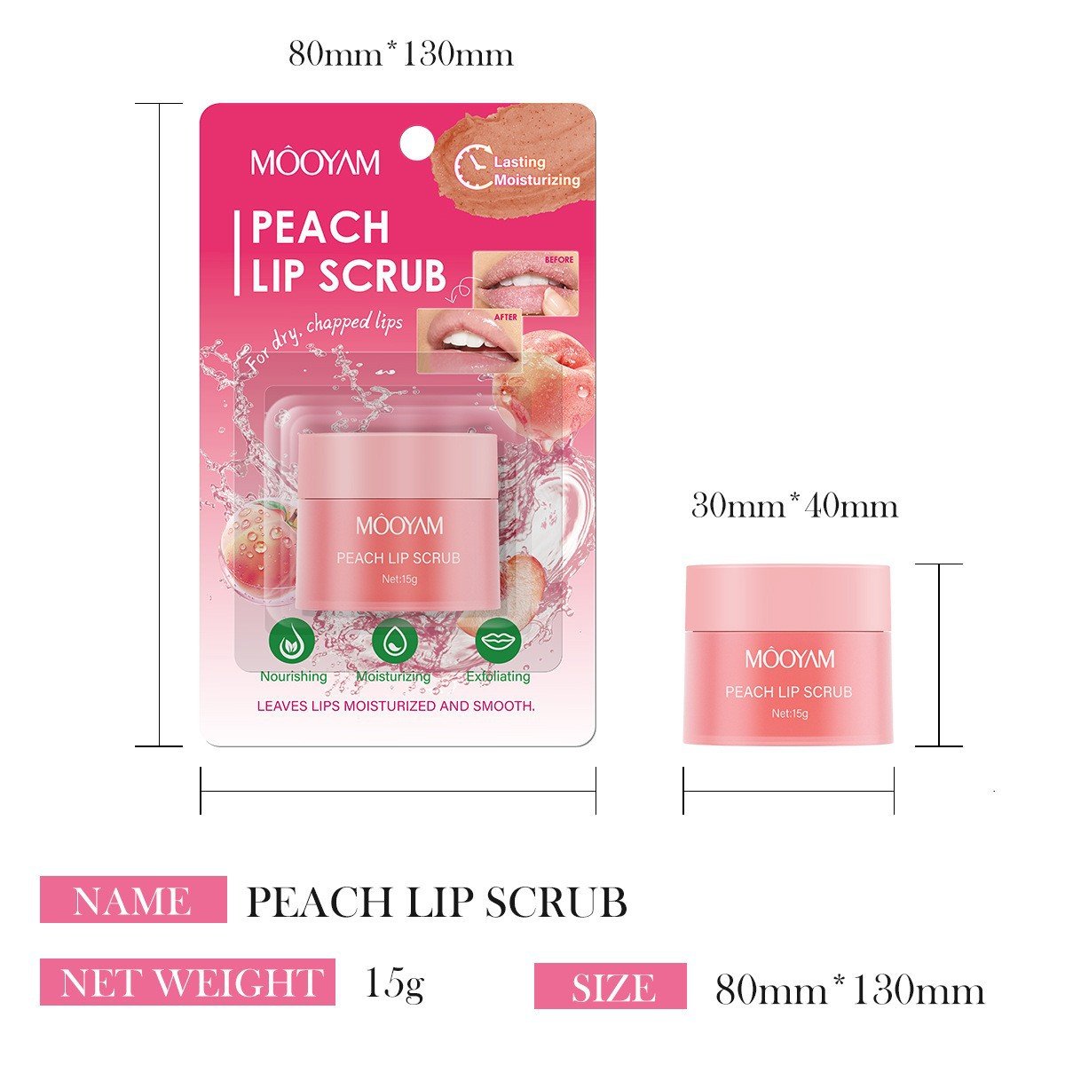 mooyam peach lip scrub – soft, sweet & smooth lips mooyam peach lip scrub – soft, sweet & smooth lips