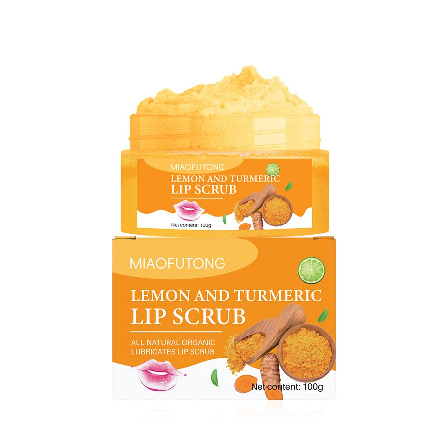 miaofutong lemon & turmeric lip scrub (100g) miaofutong lemon & turmeric lip scrub (100g)