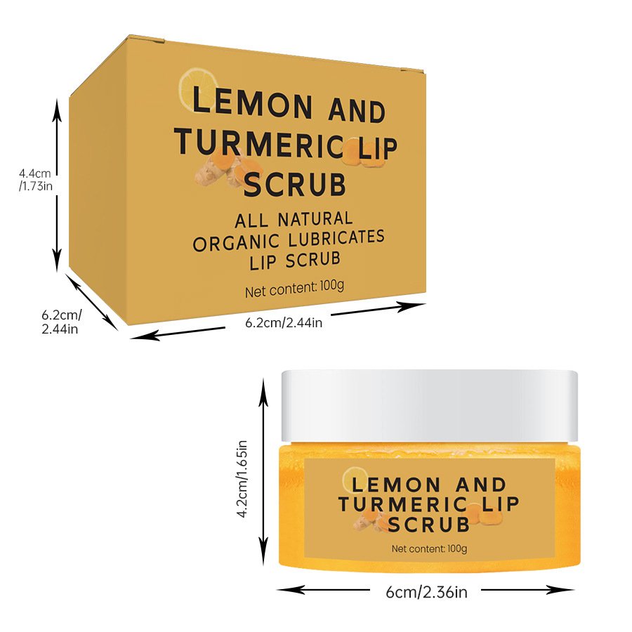 miaofutong lemon & turmeric lip scrub (100g) miaofutong lemon & turmeric lip scrub (100g)