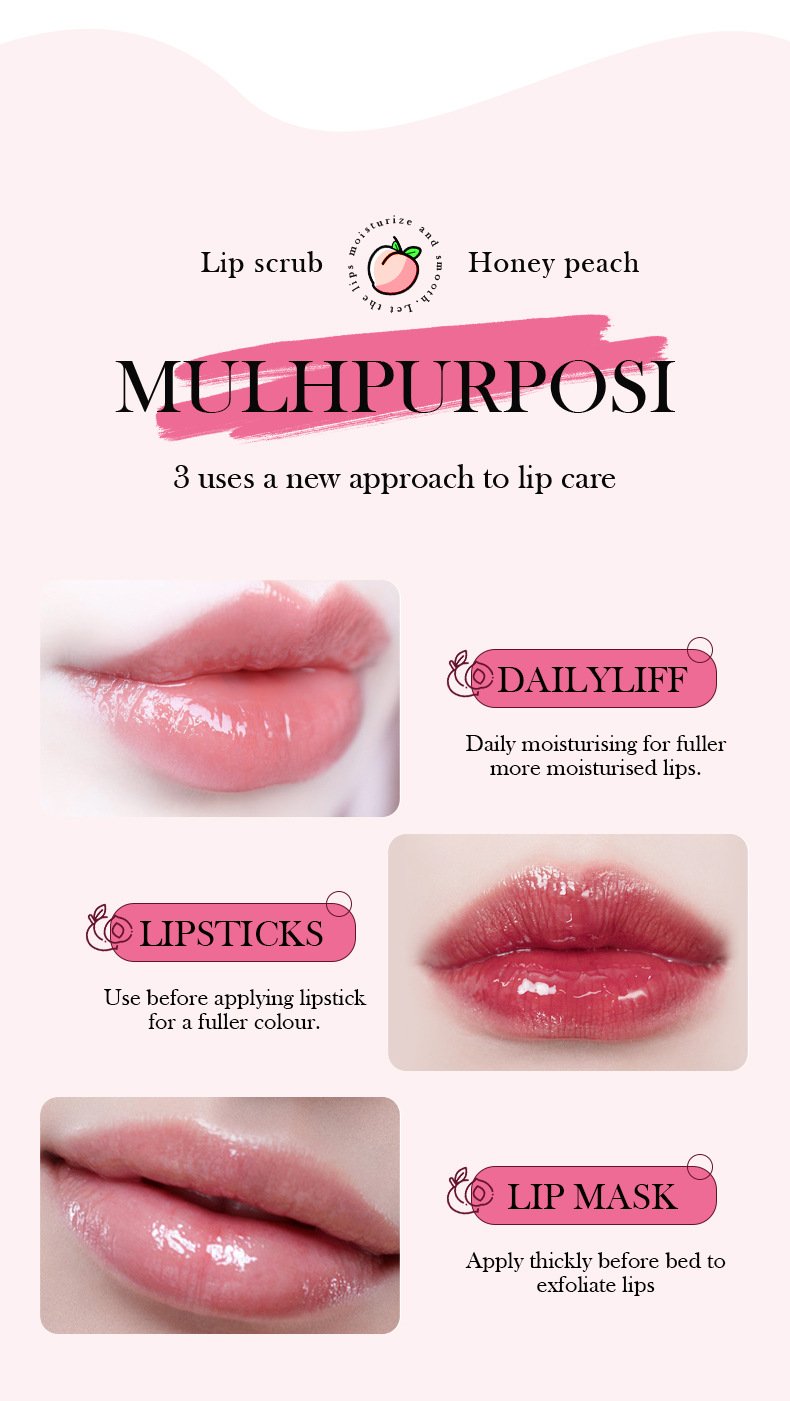 mooyam peach lip scrub – soft, sweet & smooth lips mooyam peach lip scrub – soft, sweet & smooth lips