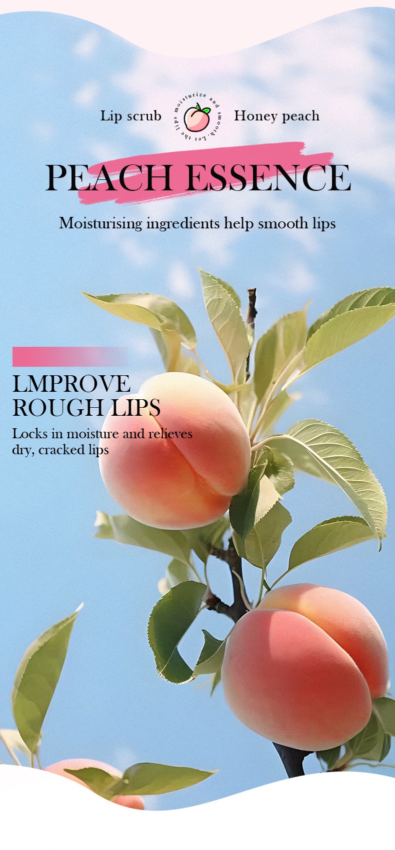 mooyam peach lip scrub – soft, sweet & smooth lips mooyam peach lip scrub – soft, sweet & smooth lips