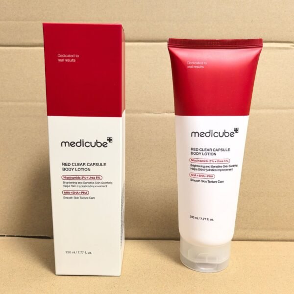Medicube Red Clear Capsule Body Lotion – AHA+BHA+PHA Exfoliating & Brightening Body Care