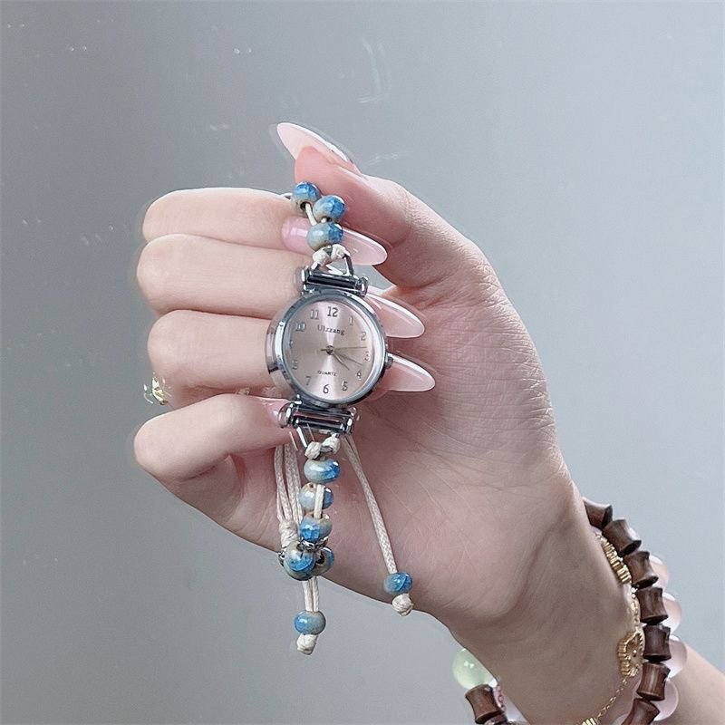 trendy ceramic woven bracelet watch | girls minimalist forest style watch trendy ceramic woven bracelet watch | girls minimalist forest style watch