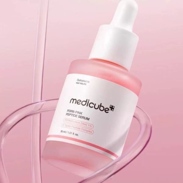 Medicube Pink Peptide Collagen Ampoule Essence – Hydrating & Brightening Skin Serum for Glowing Complexion