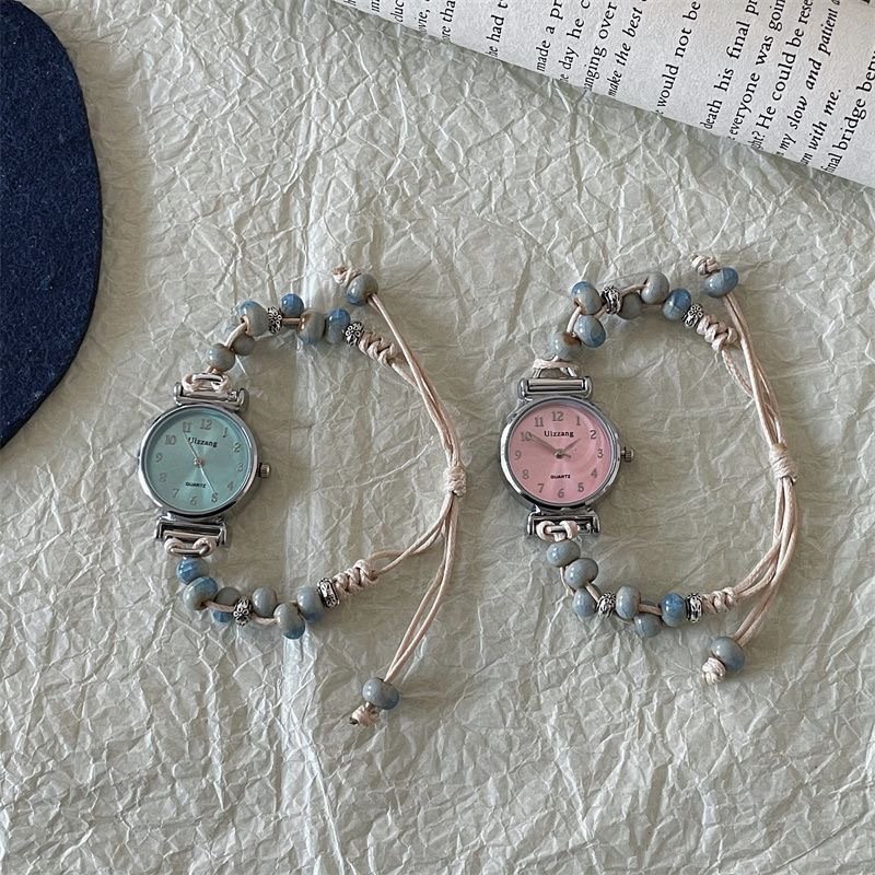 trendy ceramic woven bracelet watch | girls minimalist forest style watch trendy ceramic woven bracelet watch | girls minimalist forest style watch