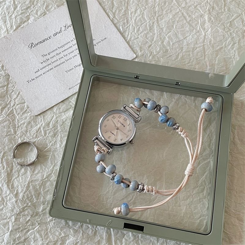 trendy ceramic woven bracelet watch | girls minimalist forest style watch trendy ceramic woven bracelet watch | girls minimalist forest style watch