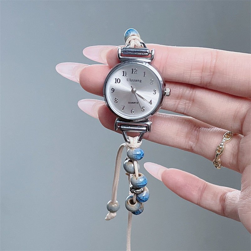 trendy ceramic woven bracelet watch | girls minimalist forest style watch trendy ceramic woven bracelet watch | girls minimalist forest style watch