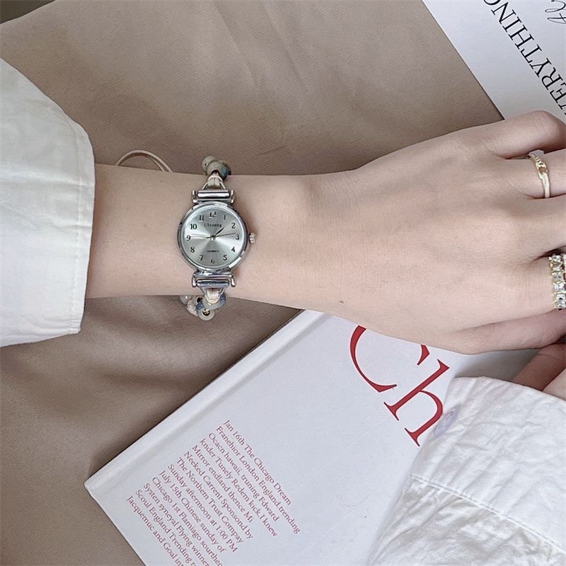 trendy ceramic woven bracelet watch | girls minimalist forest style watch trendy ceramic woven bracelet watch | girls minimalist forest style watch