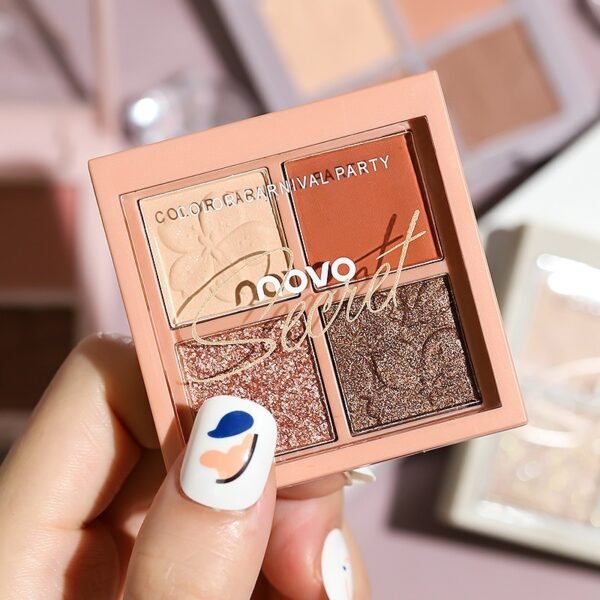 NOVO 4-Color Eyeshadow Palette | Pearl & Matte Finish | Multi-Shade Eye Makeup – PahelaPride